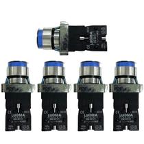 Kit 5 botao puls metal xb2bw3661 iluminado 24v az 1na sibrat Kit 5 botao puls metal xb2bw3661 iluminado 24v az 1na sibrat