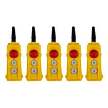 kit 5 Botoeira P/ Guinchos De Coluna C/Comando Elétrico Csm