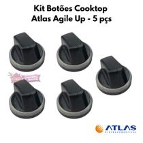 Kit 5 Botões Fogão Cooktop Agile Up
