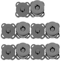 Kit 5 Botões Magnéticos 14mm Fecho Imantado Preto P/ Costurar imã Kit 5 Botões Magnéticos 14mm Fecho Imantado Preto P/ Costurar imã