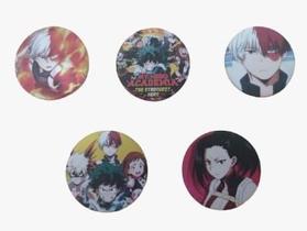 KIt 5 Bottons Anime My Hero Academia Modelo Soft