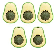 Kit 5 Brinquedo Para Gato Com Catnip Erva de Gato Abacate Bola Erva Natural Anti Estresse