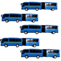 Kit 5 brinquedos carrinhos onibus metropolitan