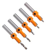 Kit 5 Broca 8Mm Rebaixo De Parafuso Em Madeira Com Limitador Kit 5 Broca 8Mm Rebaixo De Parafuso Em Madeira Com Limitador