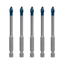 Kit 5 broca bosch expert hex9 6x90mm porcelanato e cerâmica