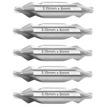 Kit 5 Broca de Centro 3.15mm x 8mm HSS