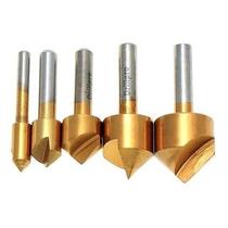 Kit 5 Broca Escariadora Ferro 6-19 Jogo Ferramentas Completo