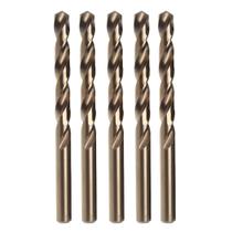 Kit 5 Brocas Cobalto 5mm M35 Aço Inox HSS Co Profissional Kit 5 Brocas Cobalto 5mm M35 Aço Inox HSS Co Profissional