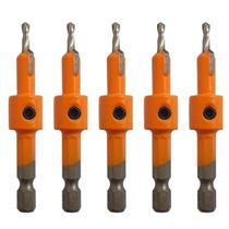 Kit 5 Brocas Escareador 3Mm X 8Mm Encaixe 1/4 Para Rebaixo Kit 5 Brocas Escareador 3Mm X 8Mm Encaixe 1/4 Para Rebaixo