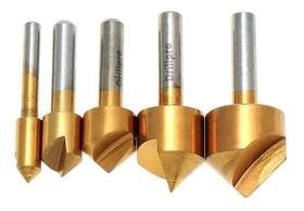 Kit 5 Brocas Escariadora Madeira Ferro 6 A 19 Ferramentas