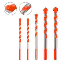 Kit 5 Brocas Multifuro Diamantada Super Drill Vermelha 2x6mm/8mm/10mm/12mm