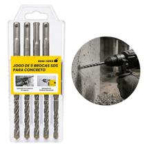 Kit 5 Brocas SDS para Concreto 6 a 12mm - Ref: BOM5059