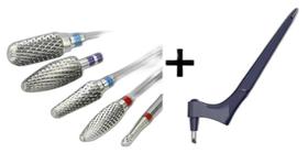 Kit 5 Brocas Tungstênio Unhas Gel + Cortador Artesanal 360º