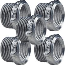 Kit 5 bucha reducao 1 x 3/4 56124/003 tramontina aluminio