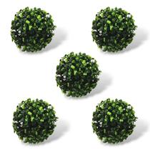 Kit 5 Buchinho Topiaria Bola Grama Artificial Decorativa 12cm