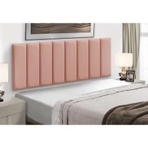 Kit 5 Cabeceiras Painel Modular Cama Box Solteiro Veludo Rose Madelina Decor