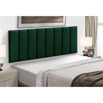 Kit 5 Cabeceiras Painel Modular Cama Box Solteiro Veludo Verde Madelina Decor Kit 5 Cabeceiras Painel Modular Cama Box Solteiro Veludo Verde Madelina Decor