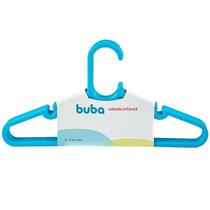 Kit 5 Cabides Infantil Roupas Infantis Bebe Criança com Encaixes Buba em Plástico Azul