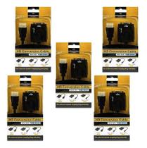 Kit 5 Cabo Adaptador Conversor Hdmi Para Vga Saída Áudio P2