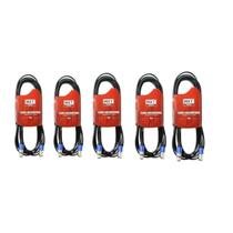 KIT 5 Cabo Áudio MXT Canon Macho P/ Canon Fêmea 5 Metros