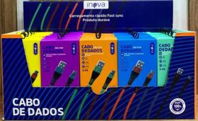 kit 5 Cabo Dados Emborrachado 1m USBC TIPO C Varias Cores Compatível XIAOMI