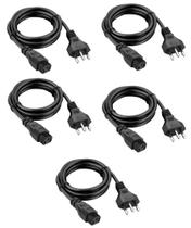 Kit 5 Cabo de Força 1.80 P/ Computadores Kit 5 Cabo de Força 1.80 P/ Computadores