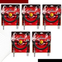Kit 5 Cabo De Microfone Balanceado P10 Mono Para Xlr Macho 1m Metro - Pulse Eletrolon Kit 5 Cabo De Microfone Balanceado P10 Mono Para Xlr Macho 1m Metro - Pulse Eletrolon
