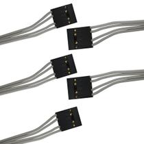 Kit 5 cabo flat 5 vias c/rabicho plastigarça