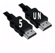 Kit 5 Cabo Hdmi 1.4 4k Ultra 3d Full Hd 1080p Ps3 Xbox 1.8m