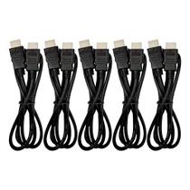 Kit 5 Cabo Hdmi 1 Metro 1080p 4K 1.4 Full HD TV Console Videogame - Genérico