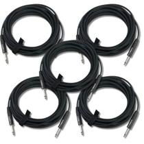 Kit 5 Cabo P10 + P10 3.05M 0.30Mm Classic Séries Preto