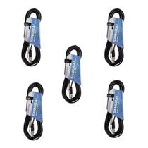 Kit 5 Cabo Xlr X P10 5M Microfone Samurai Roxtone