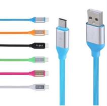 Kit 5 Cabos Dados Emborrachado 1m USBC TIPO C Varias Cores Compativel Samsung