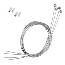 KIt 5 Cabos De Aço Para Freio De Bicicleta 1.75m Reforçado Universal Com 5 Terminais Resistentes KIt 5 Cabos De Aço Para Freio De Bicicleta 1.75m Reforçado Universal Com 5 Terminais Resistentes