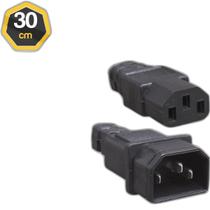 Kit 5 Cabos De Força C13 Para C14 10A 0,30 Metros Kit 5 Cabos De Força C13 Para C14 10A 0,30 Metros