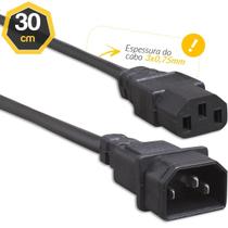 Kit 5 Cabos De Força C13 Para C14 10A 0,30 Metros Kit 5 Cabos De Força C13 Para C14 10A 0,30 Metros