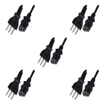 Kit 5 Cabos De Força Tripolar Cpu E Fontes 1,20m Nbr
