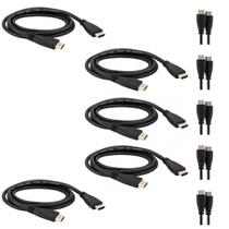Kit 5 Cabos HDMI CH 2025 Intelbras 2,5M Versão 2.0 Transmissão Áudio Vídeo 4K 60Hz Kit 5 Cabos HDMI CH 2025 Intelbras 2,5M Versão 2.0 Transmissão Áudio Vídeo 4K 60Hz