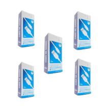 Kit 5 Cabos Micro-Usb V8 Kingo Branco 2M 2.1A Para Galaxy J8