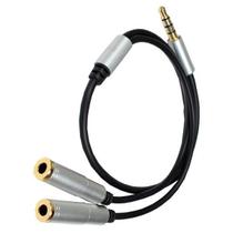 Kit 5 Cabos P2 Estéreo 4C x Fone Microfone Prata Tblackrox