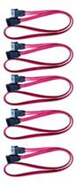 Kit 5 Cabos Sata 3 6gbps P/ Ssd E Hd 47cm Alta Velocidade Vermelho Kit 5 Cabos Sata 3 6gbps P/ Ssd E Hd 47cm Alta Velocidade Vermelho