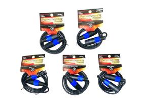 Kit 5 Cabos Speakon Fêmea Extensor 2 Metros