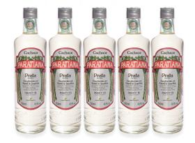 Kit 5 Cachaça Prata Paratiana 700 ml Artesanal Antiga Envelhecida Alambique Premium Gourmet Reserva Premiada Presente