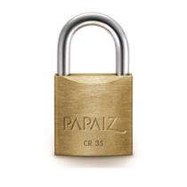 Kit 5 Cadeado De Latão Maciço Com Haste Curta Papaiz Cr 35mm