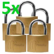 Kit 5 cadeados 32mm 3 chaves multiuso +resistente importado Kit 5 cadeados 32mm 3 chaves multiuso +resistente importado