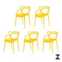 Kit 5 Cadeiras Allegra Amarela Sala Cozinha Jantar Kit 5 Cadeiras Allegra Amarela Sala Cozinha Jantar