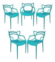 Kit 5 cadeiras allegra azul turquesa Kit 5 cadeiras allegra azul turquesa