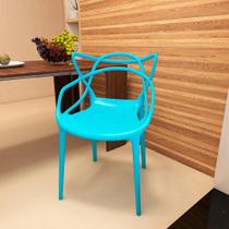 Kit 5 Cadeiras Allegra Empilhável com Inmetro Magazine Decor - Azul Kit 5 Cadeiras Allegra Empilhável com Inmetro Magazine Decor - Azul
