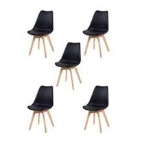Kit 5 Cadeiras Decorativas Sala E Escritório Selfcare Preta