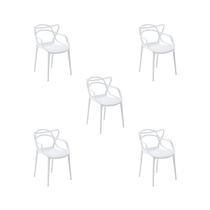 Kit 5 Cadeiras Jantar Allegra Branco Polipropileno